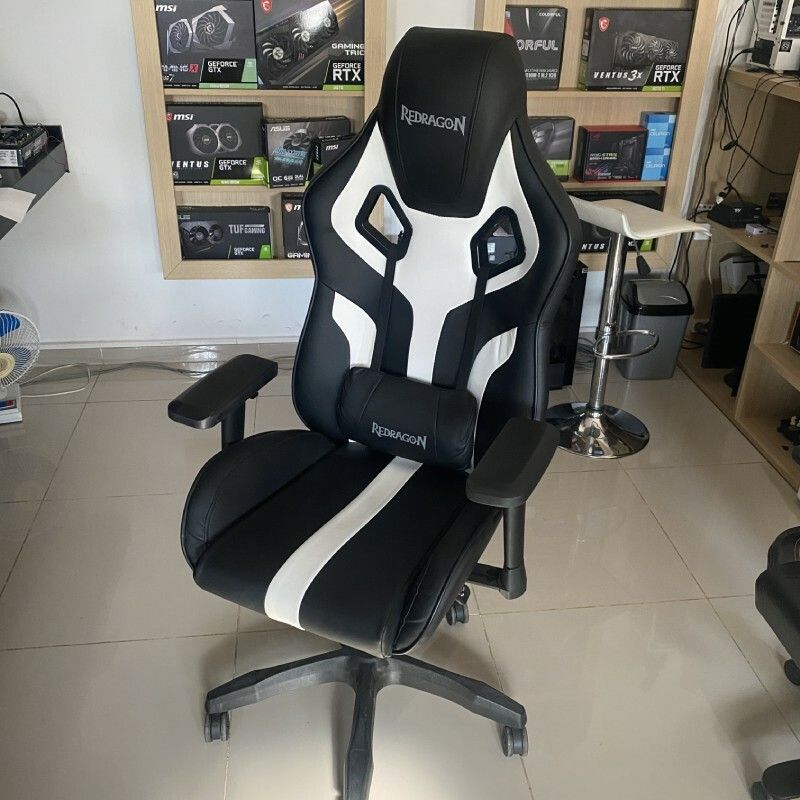 Silla Gamer Redragon Gaia Gaming Chair Black/White C211-BW