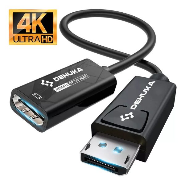 Adaptador Displayport A Hdmi 4k Full Hd Compatible Pc Notebook Laptop Monitor Tv Proyector Computadoras Dehuka