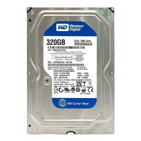 Disco HDD 320GB Wetern Digital Blue (Usado sin caja)