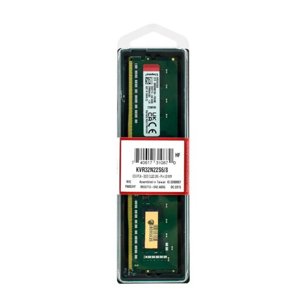 Memoria Ram Kingston 8GB 3200 Mhz CL22 DDR4