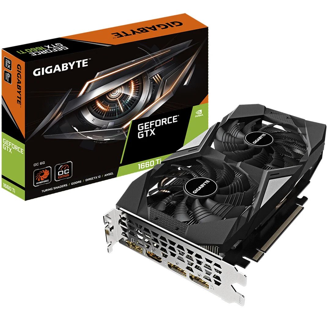 GeForce Gigabyte GTX 1660 ti 6GB OC (Usada sin caja)