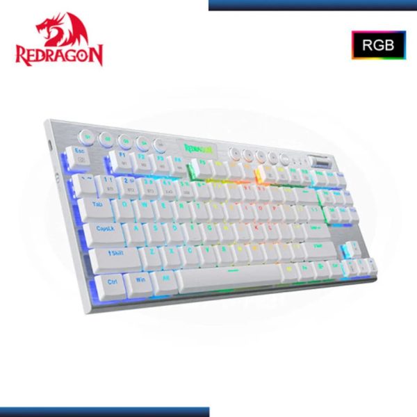 Teclado Redragon Horus TKL White Red Switch