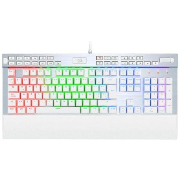 Teclado Redragon Yama White purple switch  spanish K550W-1-SP
