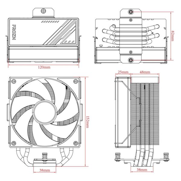 CPU Cooler Id-Cooling FROZN A410 BLACK - Imagen 5