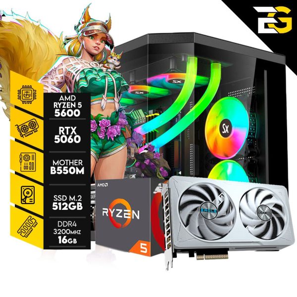 PC GAMER - SQUIRREL GIRL | R. 5 5600 - RTX 5060 - 16GB RAM - SSD M.2 512GB