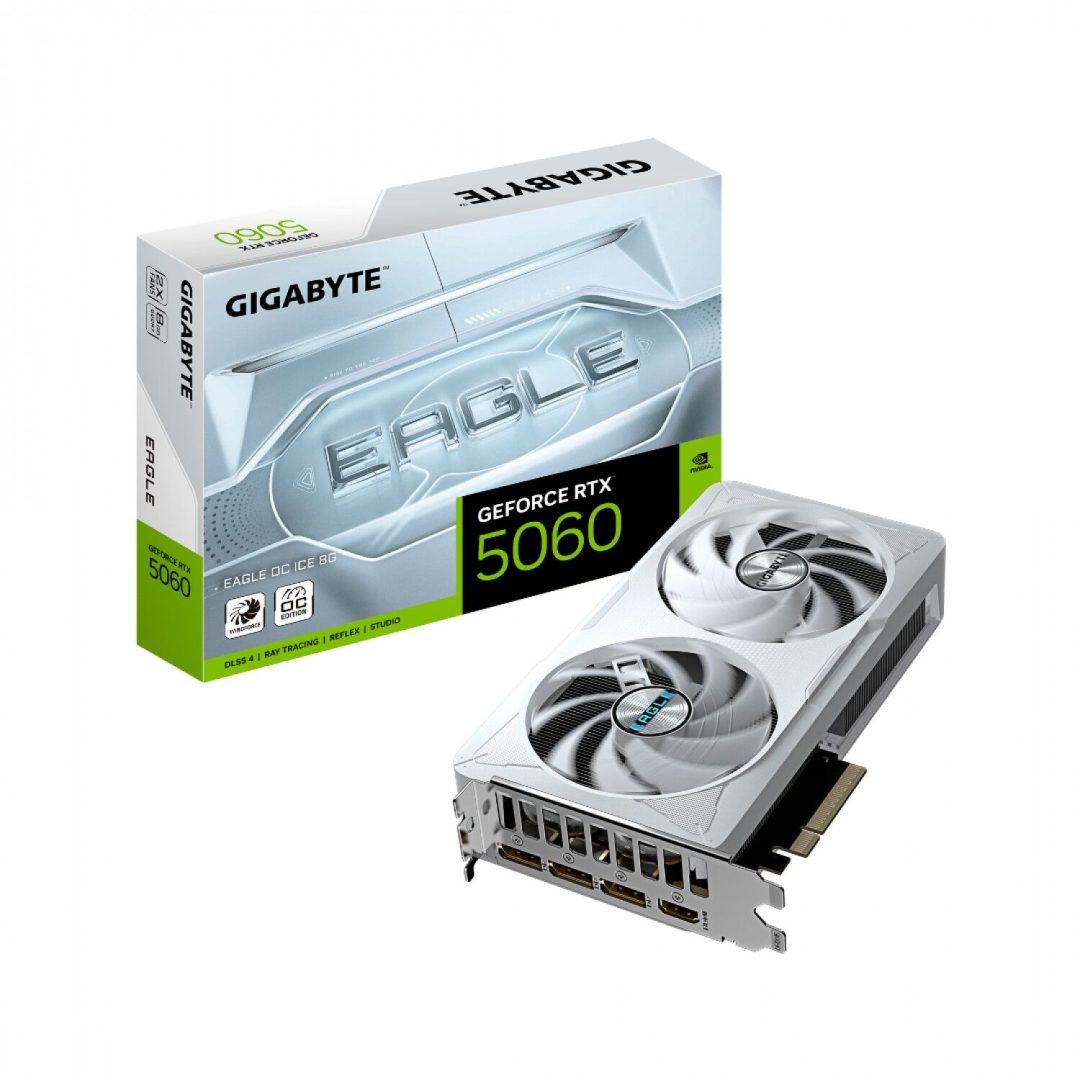 GeForce Gigabyte RTX 5060 Eagle OC ICE 8GB White