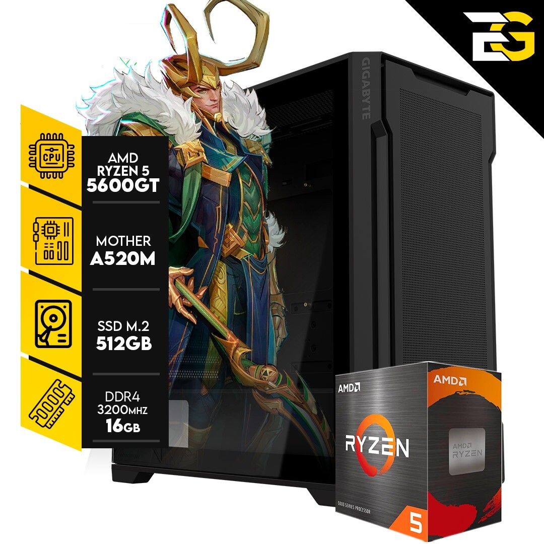PC GAMER – LOKI | R. 5 5600GT – 16GB RAM – SSD M.2 512GB