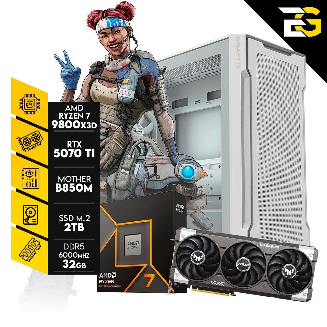PC GAMER - APEX  R. 7 9800X3D - RTX 5070 TI - 32GB RAM - SSD M.2 2TB