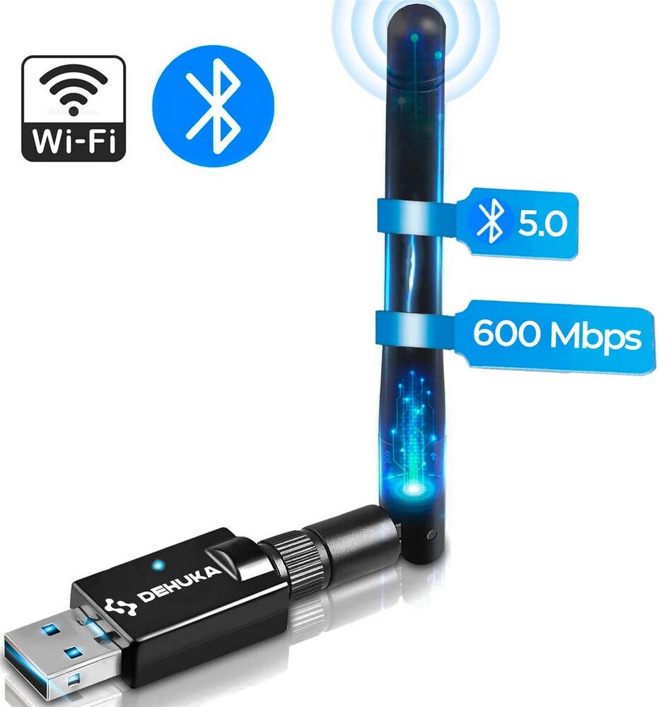 Adaptador Usb Wifi 600mbps Y Bluetooth 5.0