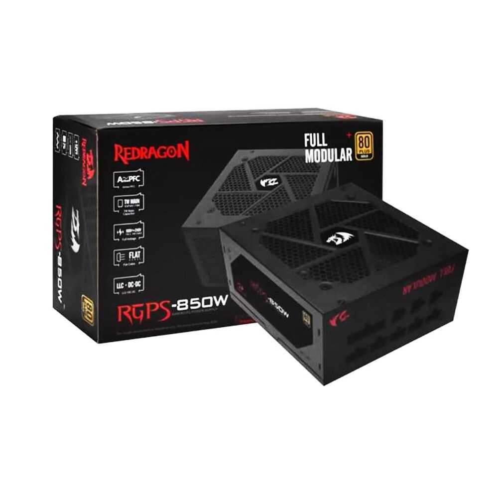Fuente Redragon 850W 80+Gold RGPS (Usada full box) Fuente Redragon 850W 80+Gold RGPS (Usada full box)