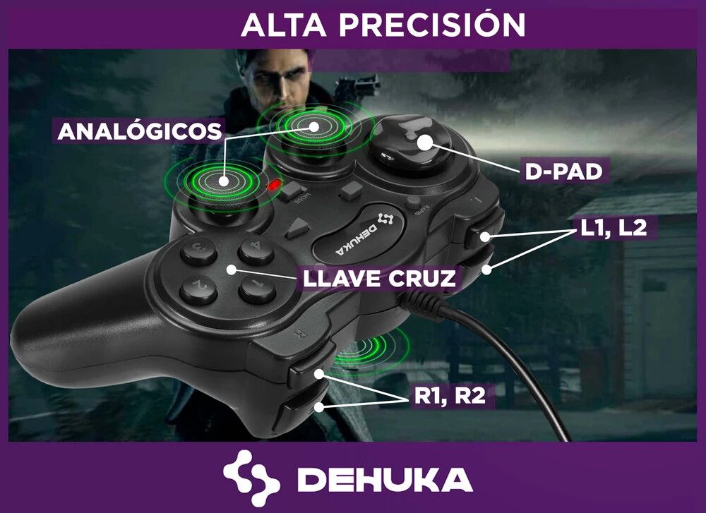 Joystick Gamer Computadora Pc De Alta Precision Dehuka HS-USB149