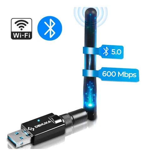Adaptador Usb Wifi 600mbps Y Bluetooth 5.0 Conexión rápida