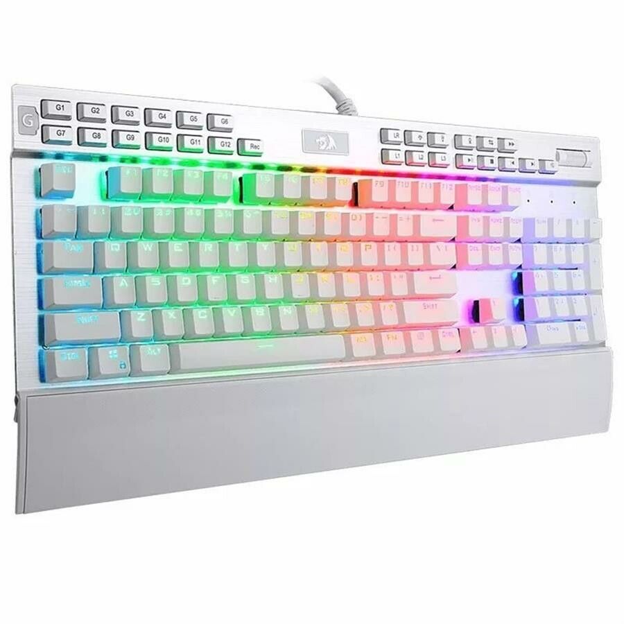 Teclado Redragon Yama White Qwerty Outemu Purple Español Lat Blanco Español Latinoamérica (Usado sin caja)