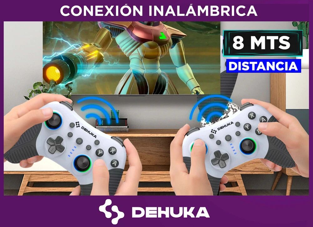Joystick Dehuka Control Gamer Color Blanco /negro HS-SW510N