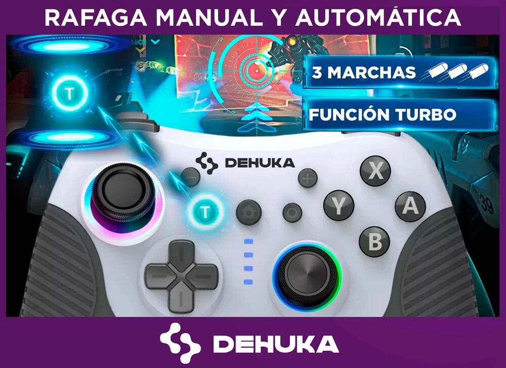 Joystick Dehuka Control Gamer Color Blanco /negro HS-SW510N - Imagen 3