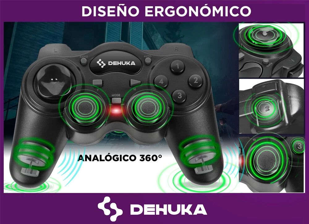 Joystick Gamer Computadora Pc De Alta Precision Dehuka HS-USB149 - Imagen 3
