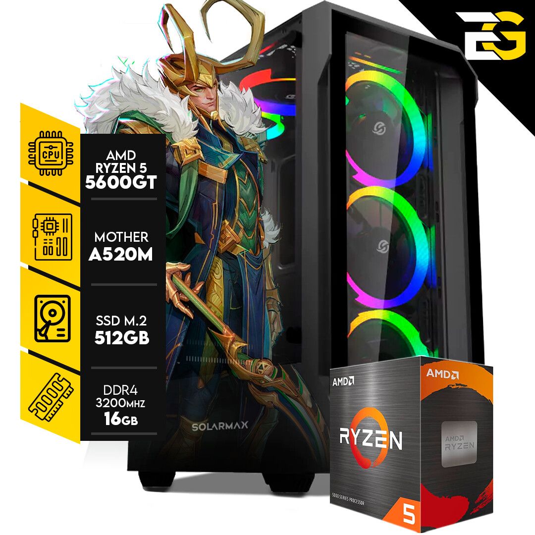 PC GAMER – LOKI | R. 5 5600GT – 16GB RAM – SSD M.2 512GB