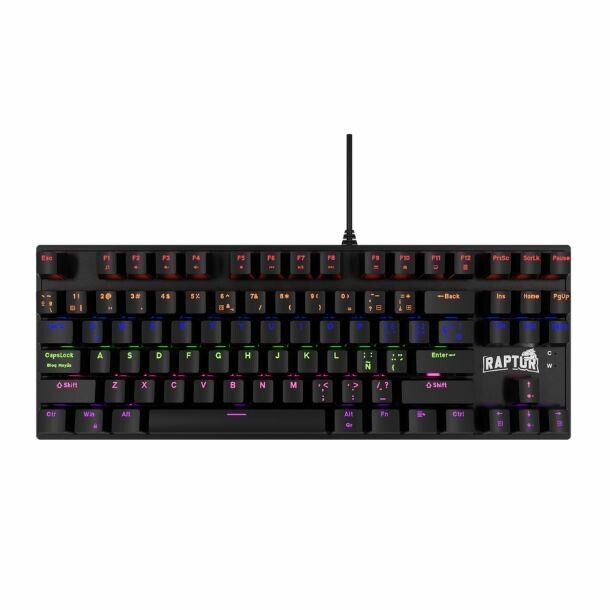 Teclado Raptor Fireclaw M87 Mecanico Retroiluminado Switch Red Outemu