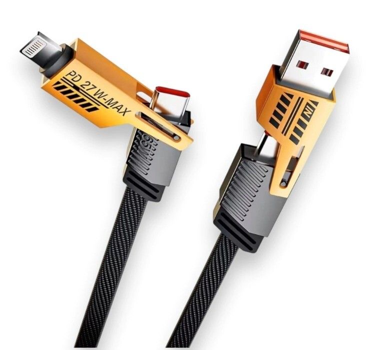Cable 4 En 1 Dehuka 1m Usb-a/c A Lightning Y Usb-c 65w